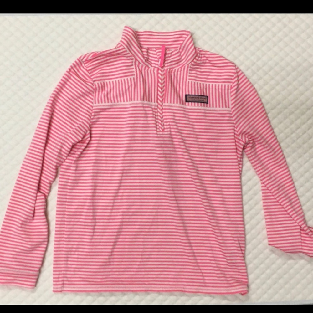 Vineyard Vines Pink Quarter-Zip Sweatshirt